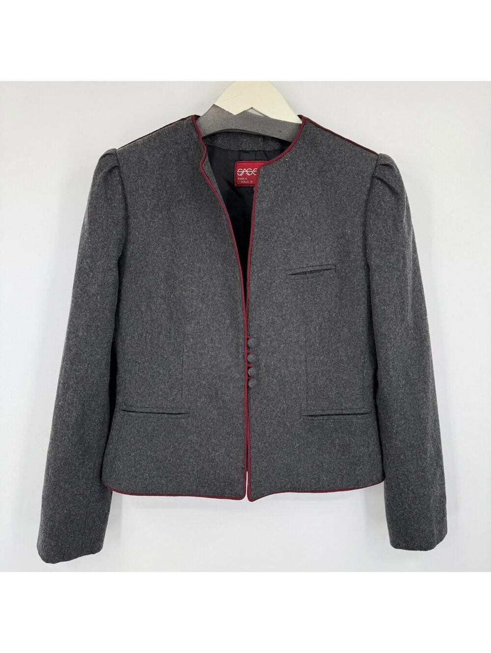 Women's Sasson Gray Vintage Wool Jacket Small